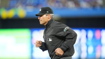 Angel Hernandez, MLB. (Photo by Mark Blinch/Getty Images)
