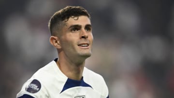 LAS VEGAS, NEVADA - JUNE 18: Christian Pulisic #10 of the United States during the 2023 CONCACAF Nations League final against Canada at Allegiant Stadium on June 18, 2023 in Las Vegas, Nevada. (Photo by Candice Ward/USSF/Getty Images for USSF)