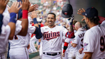 Carlos Correa, Braves (Photo by Brace Hemmelgarn/Minnesota Twins/Getty Images)