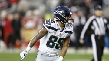 Cade Johnson, Seahawks, Cade Johnson injury update (Photo by Michael Owens/Getty Images)