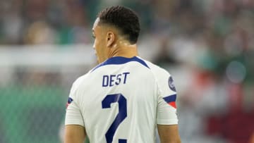 LAS VEGAS, NV - JUNE 15: Sergino Dest #2 of the United States during a game between Mexico and USMNT at Allegiant Stadium on June 15, 2023 in Las Vegas, Nevada. (Photo by John Dorton/USSF/Getty Images for USSF)