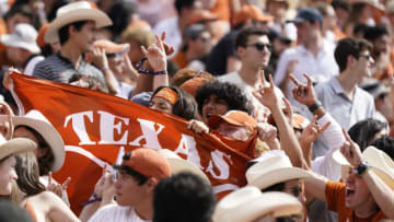 Oct 15, 2022; Austin, Texas, USA; Texas Longhorns fans during the second half against the Iowa State Cyclones at Darrell K Royal-Texas Memorial Stadium. Mandatory Credit: Scott Wachter-USA TODAY Sports