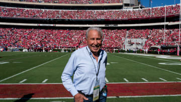ATHENS, GA - OCTOBER 16: Lee Corso during a game between Kentucky Wildcats and Georgia Bulldogs at Sanford Stadium on October 16, 2021 in Athens, Georgia. (Photo by Steven Limentani/ISI Photos/Getty Images)