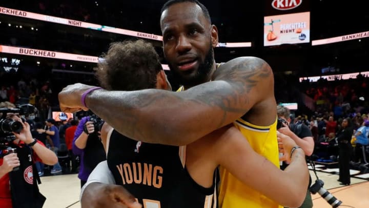 LeBron James, Trae Young (Photo by Kevin C. Cox/Getty Images)