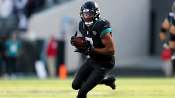 WR Zay Jones, Jacksonville Jaguars. (Photo by Courtney Culbreath/Getty Images)