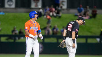 Gators pitcher Cade Fisher (3) was the starter for Florida as they faced off against Texas Tech in NCAA Regionals, Sunday, June 4, 2023, at Condron Family Ballpark in Gainesville, Florida. Florida beat Texas Tech 7-1 and advance to the Regional final game. [Cyndi Chambers/ Gainesville Sun] 2023